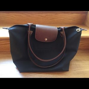 Longchamp Large Le Pliage Tote Bag, Gunmetal